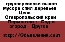 груоперевозки вывоз мусора спил деревьев › Цена ­ 500 - Ставропольский край, Лермонтов г. Сад и огород » Другое   